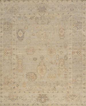 Pasargad Pasargad Hand-Knotted Oushak Blue Wool Rug — Plush, Geometric Vintage Dyeing for Timeless Elegance 12' 3'' X 14'10'' DOU-89 12x15