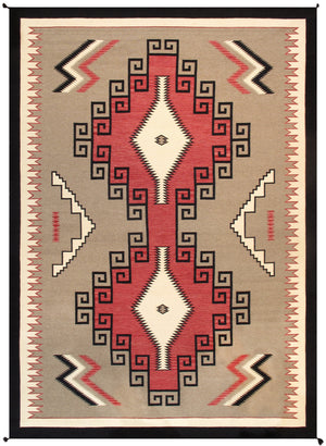 Pasargad Pasargad Home Tuscany Reversible Flatweave Wool Rug With Geometric Tribal Motifs PNT-237 10x14