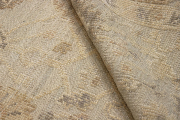 Pasargad Pasargad Hand-Knotted Oushak Blue Wool Rug — Plush, Geometric Vintage Dyeing for Timeless Elegance 12' 3'' X 14'10'' DOU-89 12x15