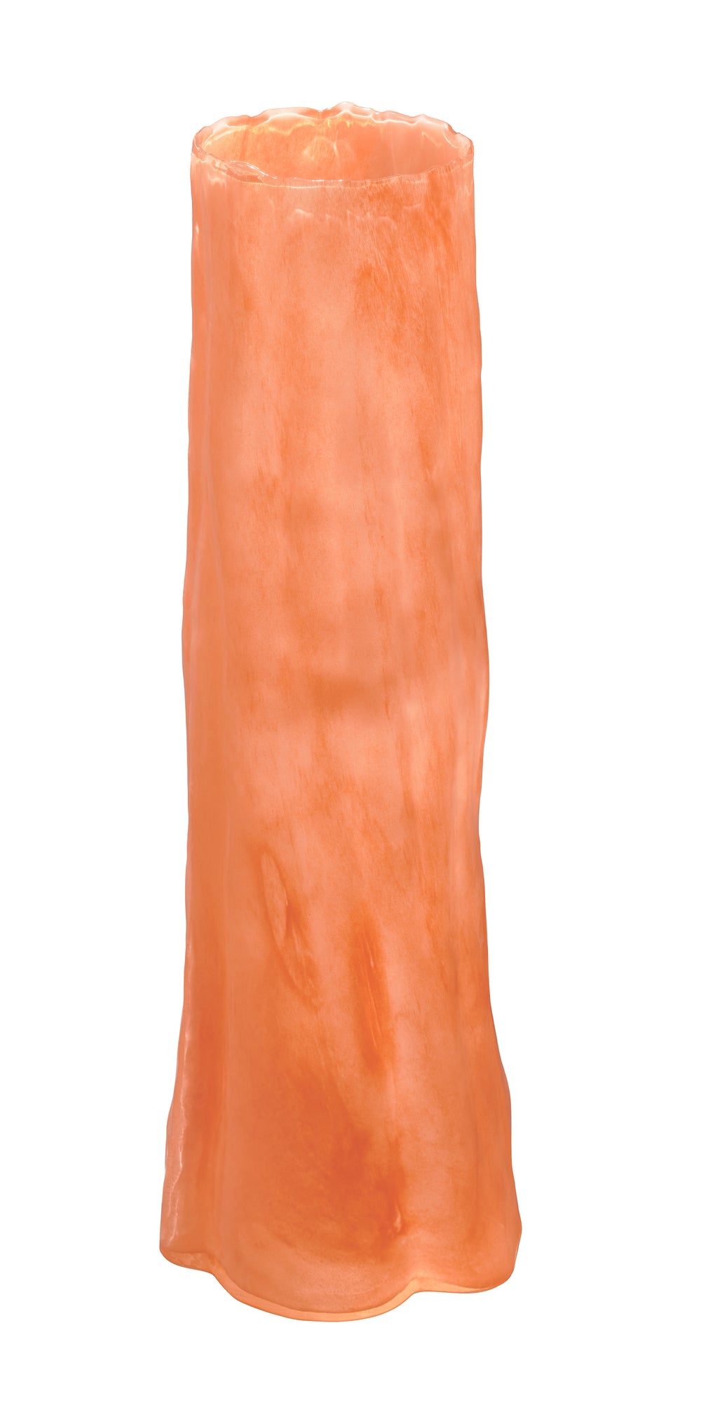 Jamie Young Co. Sequoia Hand-Blown Poppy Glass Vase With Tall Sculptural Silhouette And Rich Layered Color Finish 20"H x 7"W x 7"D 7SEQU-LGPO