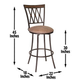 Steve Silver Sedona Swivel Barstool SDN600BS