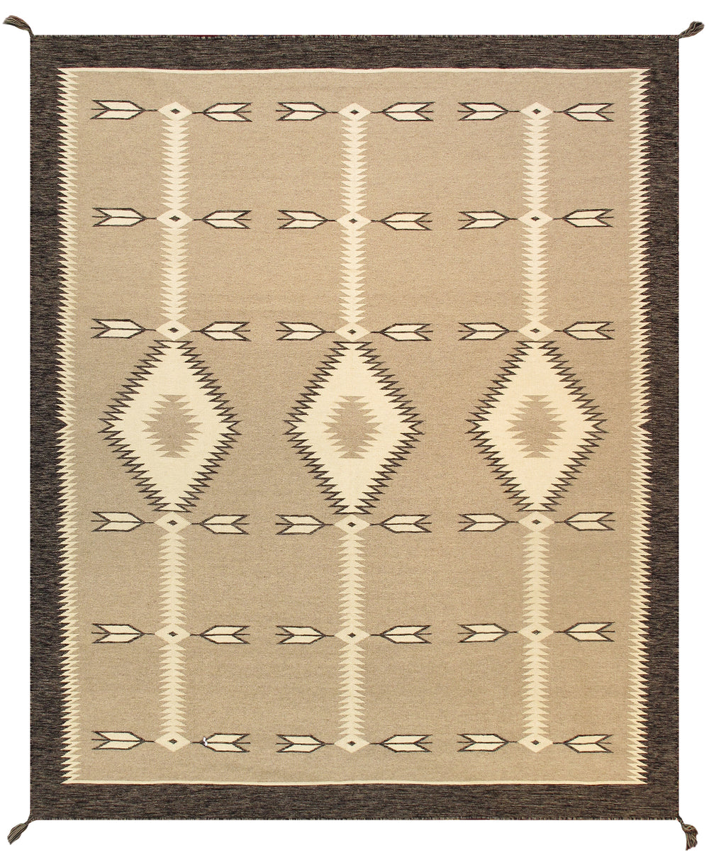 Pasargad Pasargad Tuscany Reversible Flatweave Wool Rug Tribal Geometric For Living Rooms PNT-240 9x12