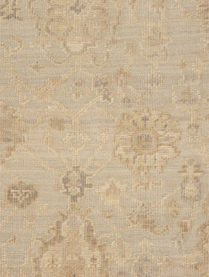 Pasargad Pasargad Hand-Knotted Oushak Blue Wool Rug — Plush, Geometric Vintage Dyeing for Timeless Elegance 9' 1'' X 11' 9'' DOU-89 9x12