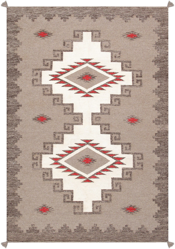 Pasargad Pasargad Home Tuscany Wool Flatweave Rug Reversible Geometric Tribal Artisan Woven 3'11'' X 6' 0'' PNT-332 4x6