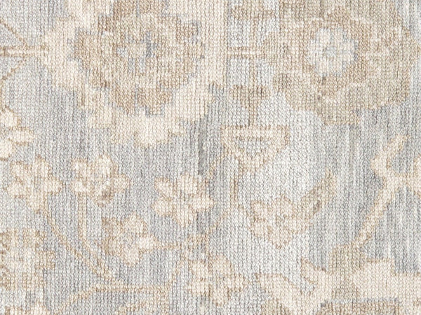 Pasargad Pasargad Oushak Hand-Knotted Light Blue Wool Rug — Timeless Geometric Craftsmanship, Soft Dense Pile 10' 0'' X 10' 1'' PAJ-214F 10x10
