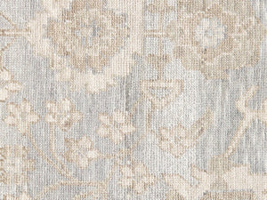 Pasargad Pasargad Oushak Hand-Knotted Light Blue Wool Rug — Timeless Geometric Craftsmanship, Soft Dense Pile 11'10'' X 12' 0'' PAJ-214F 12x12