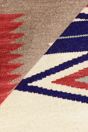 Pasargad Pasargad Home Tuscany Reversible Flatweave Wool Rug With Tribal Geometric Pattern PNT-398 9x12