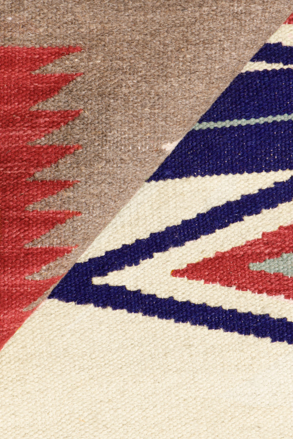 Pasargad Pasargad Home Tuscany Reversible Flatweave Wool Rug With Tribal Geometric Pattern PNT-398 9x12