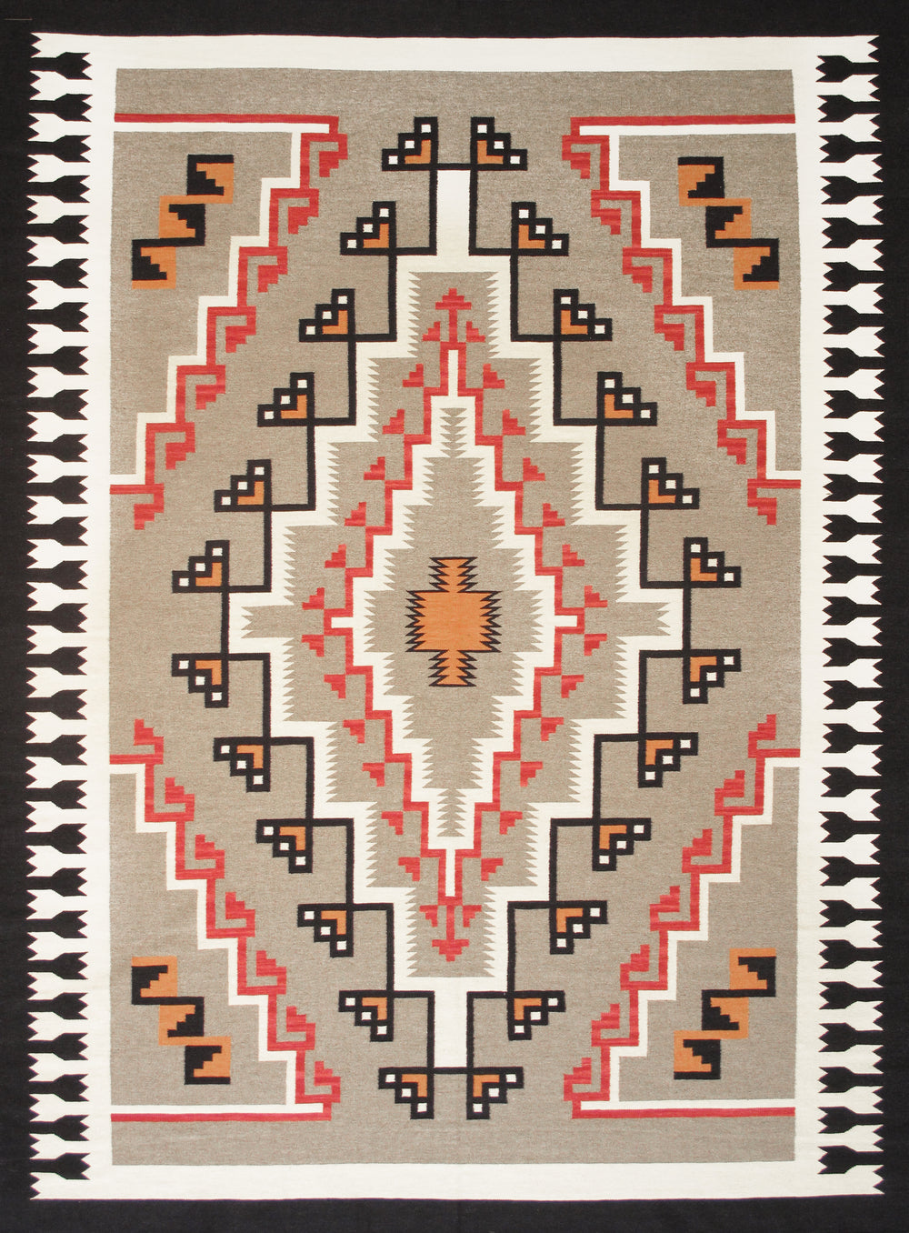 Pasargad Pasargad Home Tuscany Reversible Wool Flatweave Rug Tribal Geometric Living Room Accent PNT-399 9x12