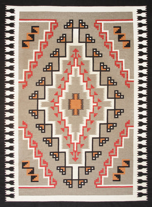 Pasargad Pasargad Home Tuscany Reversible Wool Flatweave Rug Tribal Geometric Living Room Accent PNT-399 9x12