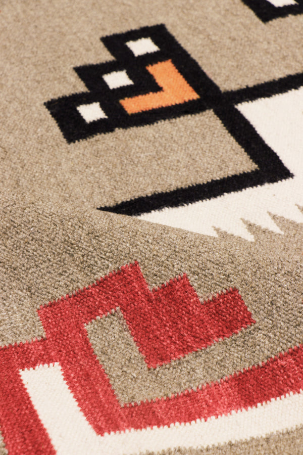 Pasargad Pasargad Home Tuscany Reversible Wool Flatweave Rug Tribal Geometric Living Room Accent PNT-399 9x12