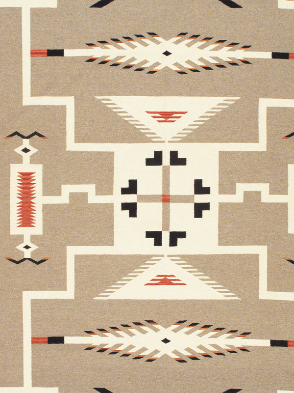 Pasargad Pasargad Home Tuscany Reversible Flatweave Wool Rug Tribal Geometric Living Room Accent PNT-401 9x12