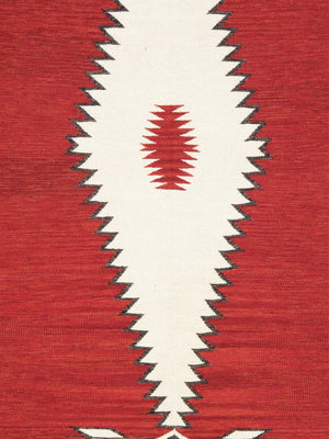 Pasargad Pasargad Home Tuscany Reversible Flatweave Wool Rug With Tribal Geometric Design PNT-402 9x12