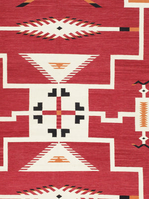 Pasargad Pasargad Home Tuscany Reversible Flatweave Wool Rug With Tribal Geometric Pattern PNT-403 9x12