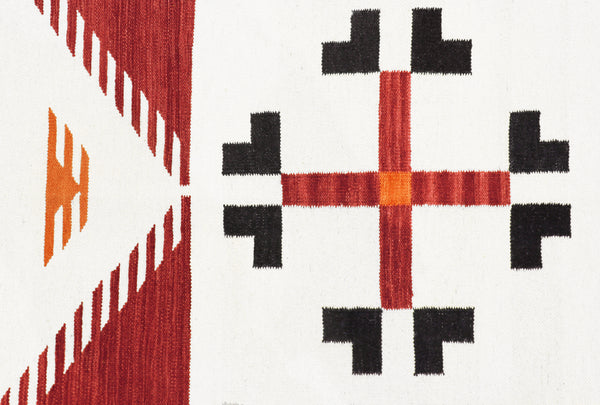 Pasargad Pasargad Home Tuscany Reversible Flatweave Wool Rug With Tribal Geometric Pattern PNT-403 9x12