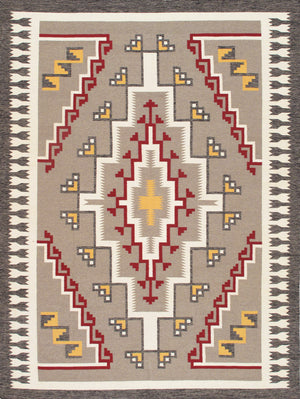 Pasargad Pasargad Home Tuscany Reversible Wool Flatweave Rug Tribal Geometric Living Room PNT-404 9x12