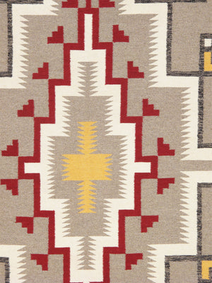 Pasargad Pasargad Home Tuscany Reversible Wool Flatweave Rug Tribal Geometric Living Room PNT-404 9x12