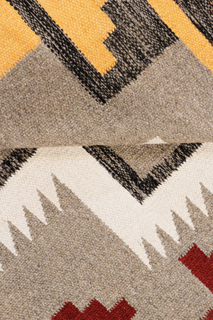 Pasargad Pasargad Home Tuscany Reversible Wool Flatweave Rug Tribal Geometric Living Room PNT-404 9x12