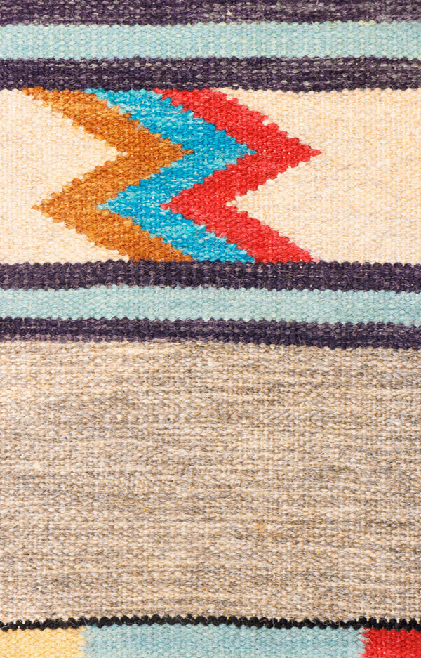 Pasargad Pasargad Home Tuscany Reversible Flatweave Wool Rug Tribal Geometric For Living Areas PNT-405 4x6