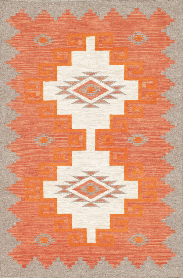 Pasargad Pasargad Tuscany Reversible Flatweave Wool Rug With Geometric Tribal Motifs For Any Room PNT-406 4x6