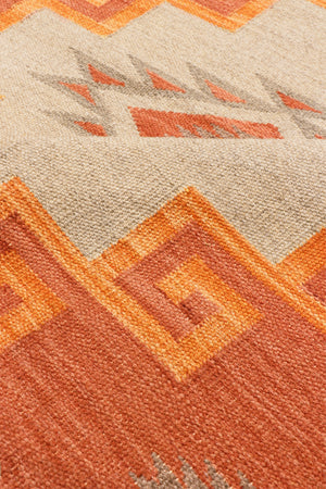 Pasargad Pasargad Home Tuscany Reversible Flatweave Wool Rug Tribal Geometric For Any Room PNT-407 4x6