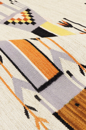 Pasargad Pasargad Home Tuscany Reversible Flatweave Wool Rug With Tribal Geometric Pattern PNT-408 4x6