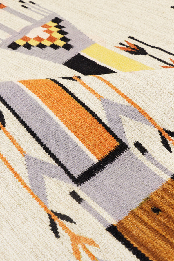 Pasargad Pasargad Home Tuscany Reversible Flatweave Wool Rug With Tribal Geometric Pattern PNT-408 4x6