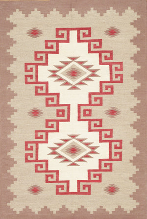 Pasargad Pasargad Tuscany Reversible Flatweave Wool Rug Geometric Tribal Artisan Woven Accent PNT-409 4x6