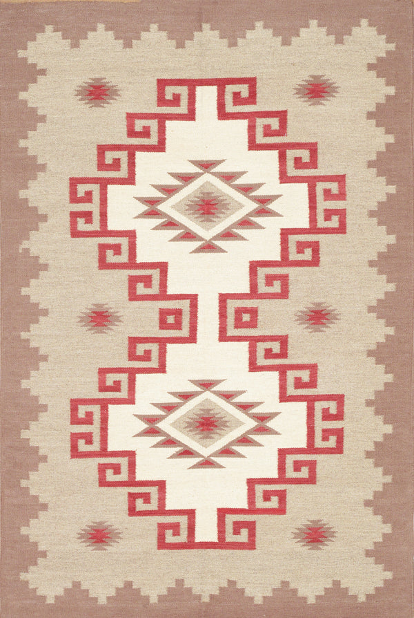 Pasargad Pasargad Tuscany Reversible Flatweave Wool Rug Geometric Tribal Artisan Woven Accent PNT-409 4x6
