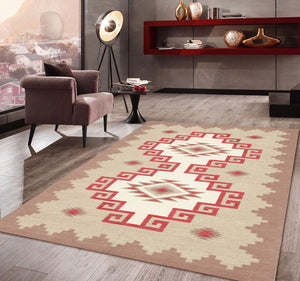 Pasargad Pasargad Tuscany Reversible Flatweave Wool Rug Geometric Tribal Artisan Woven Accent PNT-409 4x6