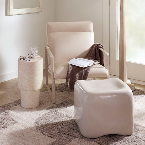 Jamie Young Co. Hemingway Leather Accent Chair With Hand-Forged Iron Frame, Full-Grain Upholstery, Luxe Comfort 32"H x 26.5"W x 27"D 20HEMI-CHCR