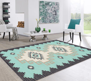Pasargad Pasargad Tuscany Reversible Flatweave Wool Rug Tribal Geometric For Living Rooms PNT-410 4X6