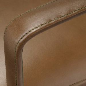 Jamie Young Co. Hemingway Leather Accent Chair With Hand-Forged Iron Frame, Full-Grain Comfort And Modern Elegance 32"H x 26.5"W x 27"D 20HEMI-CHTR