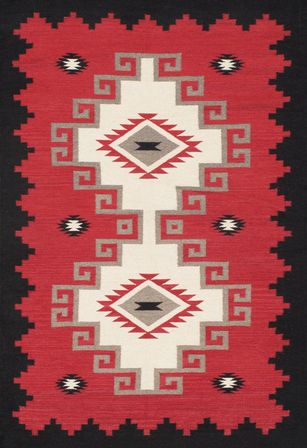 Pasargad Pasargad Home Tuscany Wool Flatweave Rug Reversible Geometric Design For Any Room PNT-411 4X6