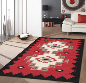Pasargad Pasargad Home Tuscany Wool Flatweave Rug Reversible Geometric Design For Any Room PNT-411 4X6