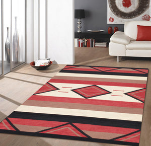 Pasargad Pasargad Tuscany Reversible Flatweave Wool Rug Tribal Geometric For Living Rooms PNT-412 4X6