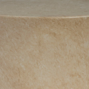 Jamie Young Co. St. Germain Drink Table Hand-Finished Faux Travertine Concrete Accent Table, Indoor/Outdoor Charm 20"H x 11"W x 11"D 20STGE-DTLCR