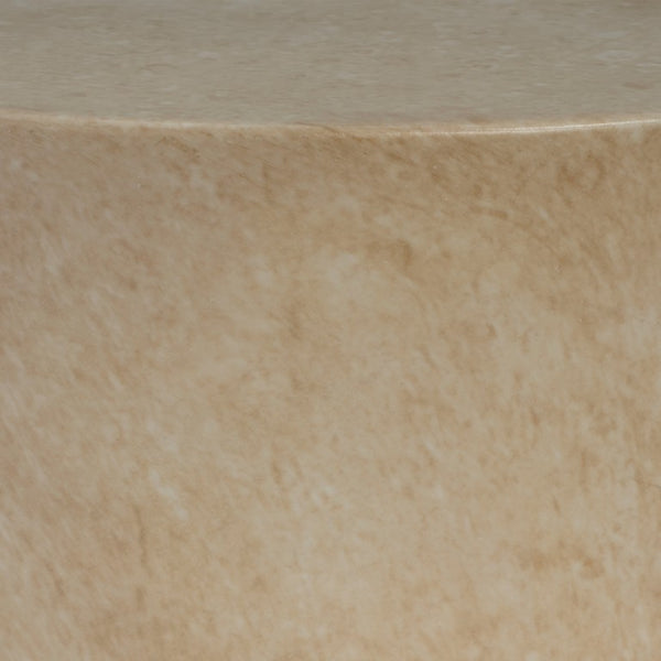 Jamie Young Co. St. Germain Drink Table Hand-Finished Faux Travertine Concrete Accent Table, Indoor/Outdoor Charm 20"H x 11"W x 11"D 20STGE-DTLCR