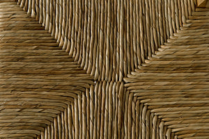 Faley Solid Teak Dining Chair with Woven Seagrass Seat for Coastal Bohemian Rooms
