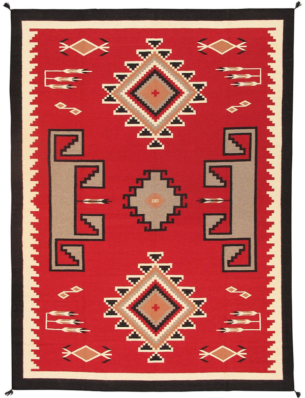 Pasargad Pasargad Home Tuscany Handwoven Wool Flatweave Rug Geometric Tribal Pattern For Large Rooms 8'11'' X 11' 9'' PNT-80 9x12