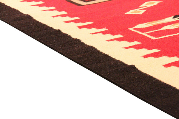 Pasargad Pasargad Home Tuscany Handwoven Wool Flatweave Rug Geometric Tribal Pattern For Large Rooms 8'11'' X 11' 9'' PNT-80 9x12
