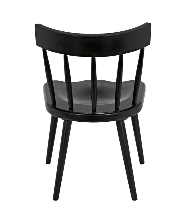 Esme Solid Mahogany Dining Chair Spindled Back Tapered Legs Classic Handcrafted Seating
