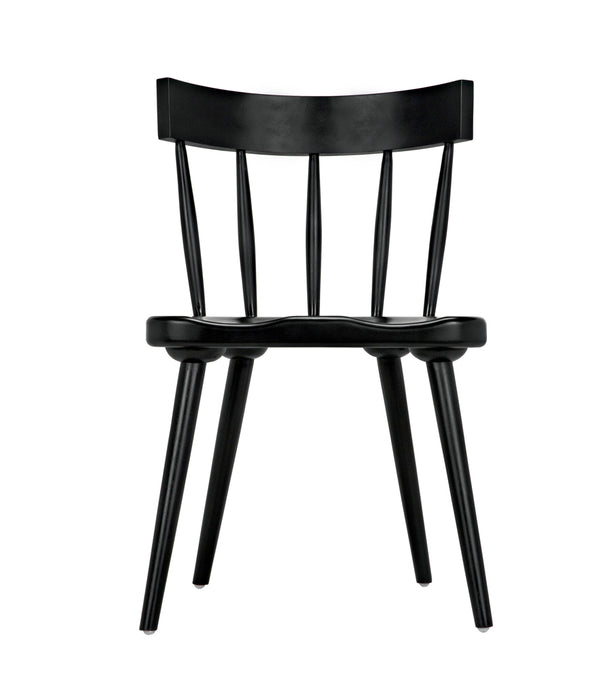Esme Solid Mahogany Dining Chair Spindled Back Tapered Legs Classic Handcrafted Seating
