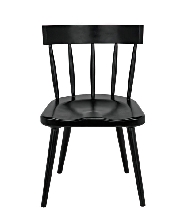 Esme Solid Mahogany Dining Chair Spindled Back Tapered Legs Classic Handcrafted Seating