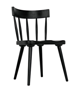 Esme Solid Mahogany Dining Chair Spindled Back Tapered Legs Classic Handcrafted Seating