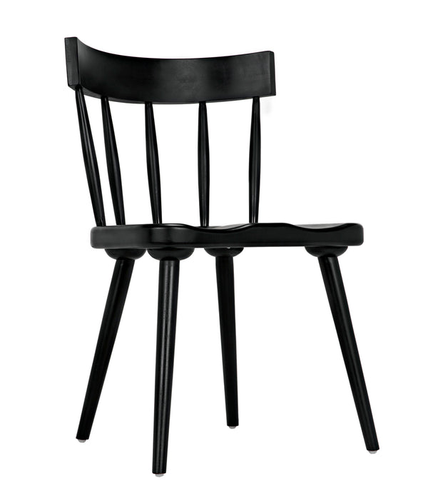 Esme Solid Mahogany Dining Chair Spindled Back Tapered Legs Classic Handcrafted Seating