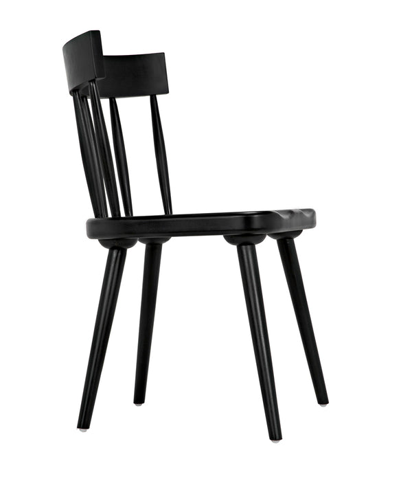 Esme Solid Mahogany Dining Chair Spindled Back Tapered Legs Classic Handcrafted Seating