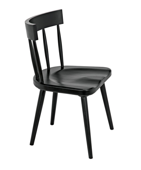 Esme Solid Mahogany Dining Chair Spindled Back Tapered Legs Classic Handcrafted Seating