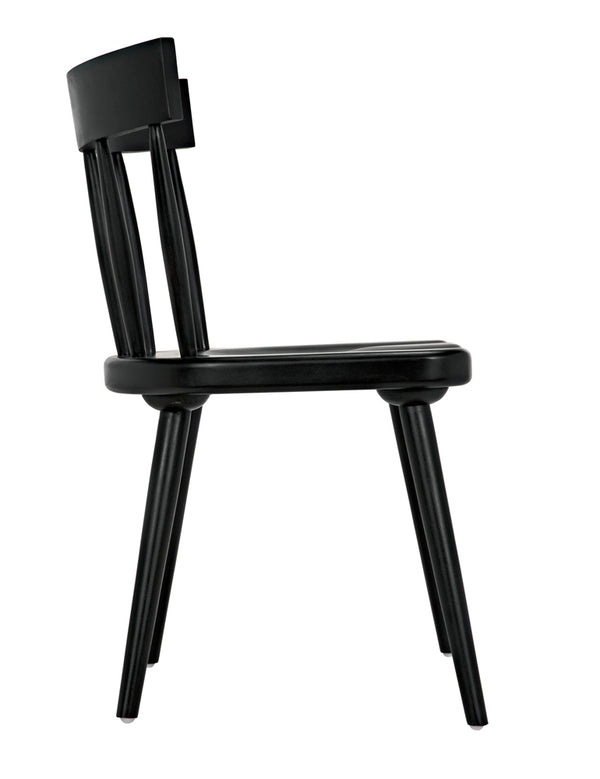 Esme Solid Mahogany Dining Chair Spindled Back Tapered Legs Classic Handcrafted Seating