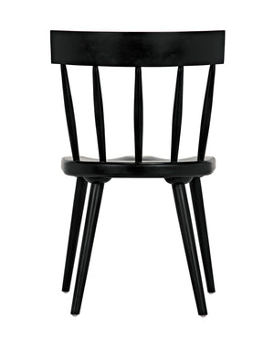 Esme Solid Mahogany Dining Chair Spindled Back Tapered Legs Classic Handcrafted Seating